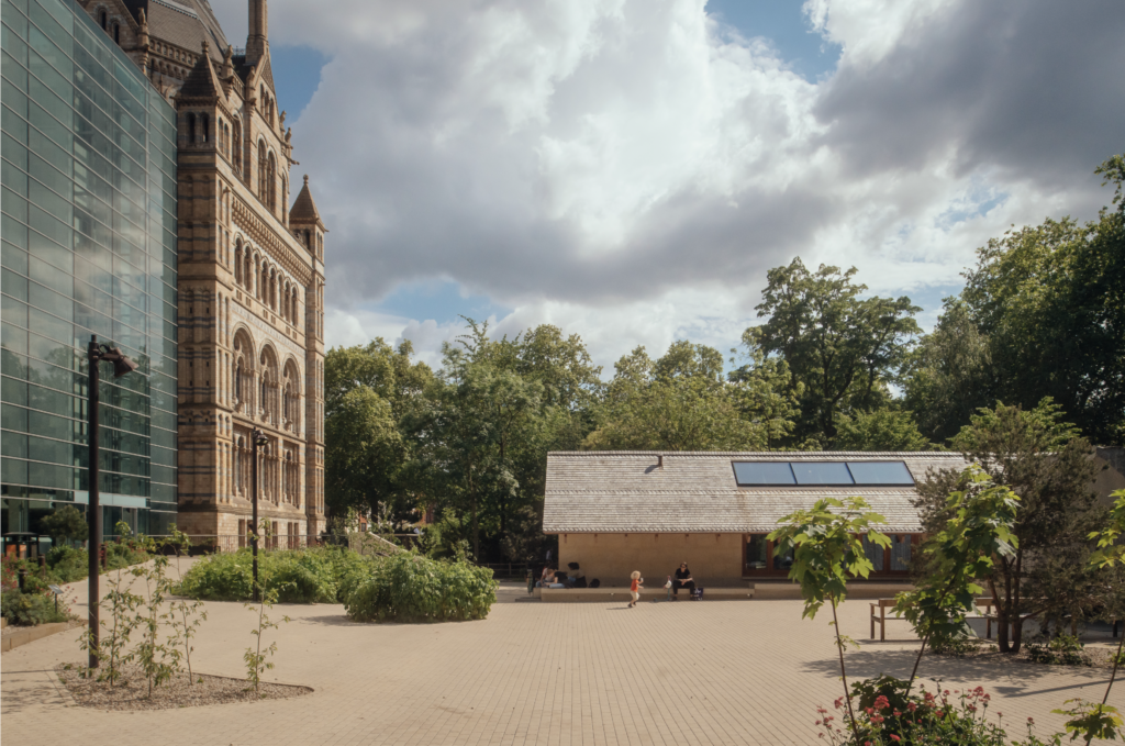 Bespoke fixed rooflight installed on pavilion building within the Natural History Museum Urban Nature Project in London
