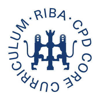CPD CC blueRGB-S RIBA CPD Core Curriculum logo featuring two heraldic lions and circular text.