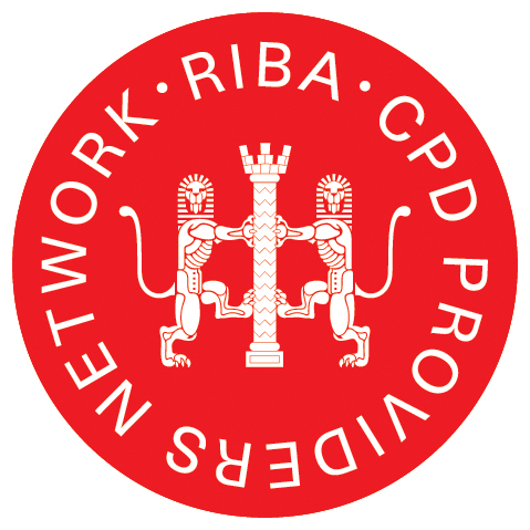 CPD2d Red circular logo with two heraldic lions holding a column. Text reads: "RIBA CPD Providers Network.