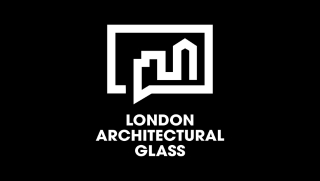 London Architectural Glass 320x181 Logo of London Architectural Glass with a stylized building icon in white on a black background.